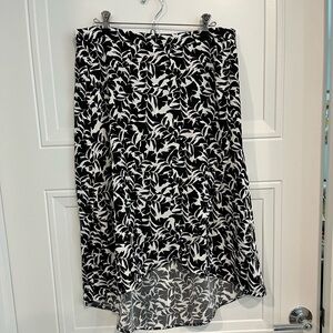 NWT J. Crew Black and White High-Low Skirt